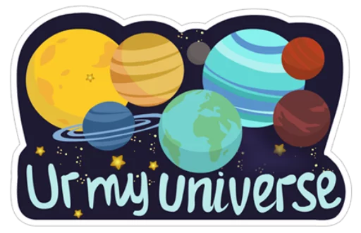 🌐 Стикер «Young Love in Space ?» для Telegram