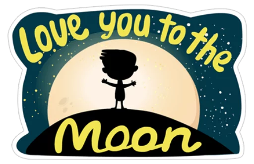 🌝 Стикер «Young Love in Space ?» для Telegram