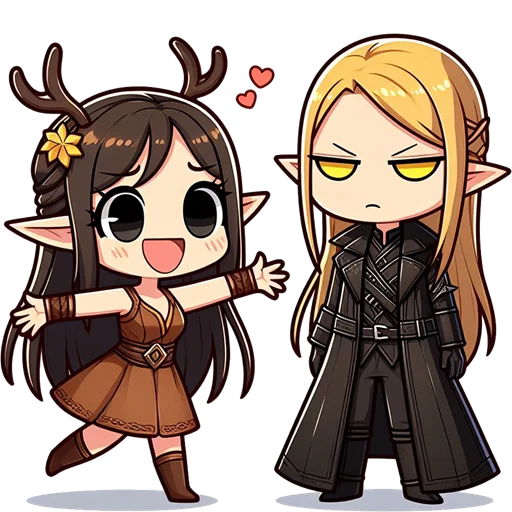 👩‍❤️‍👩 Стикер «Younger Scrolls» для Telegram
