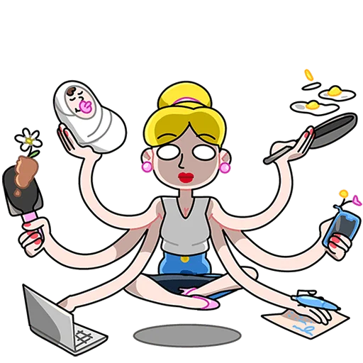 🧘‍♀️ Стикер «Ваша Мамаша Плюс Без Текста» для Telegram