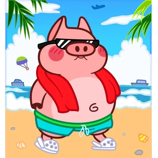 🏝 Стикер «Твой Свин Валера» для Telegram