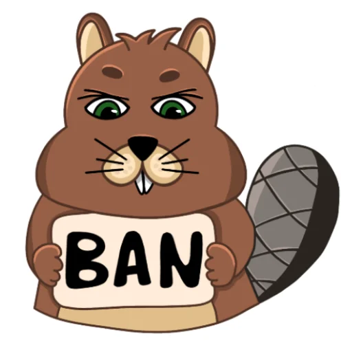 🚫 Стикер «beaver» для Telegram