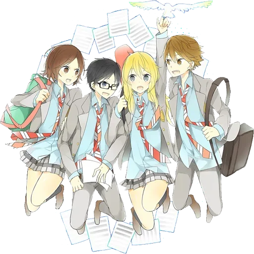 Стикерпак Your Lie in April для Telegram