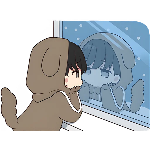 😔 Стикер «Юрудура тян Yurudara chan» для Telegram