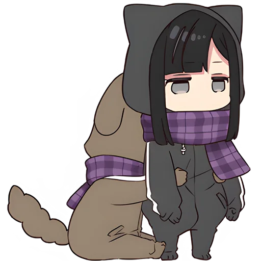 😟 Стикер «Юрудура тян Yurudara chan» для Telegram