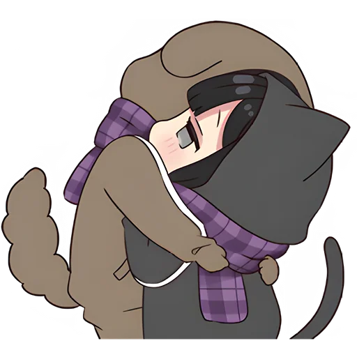 🤗 Стикер «Юрудура тян Yurudara chan» для Telegram