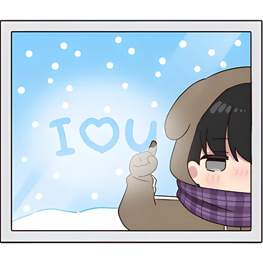 ❤️ Стикер «Юрудура тян Yurudara chan» для Telegram