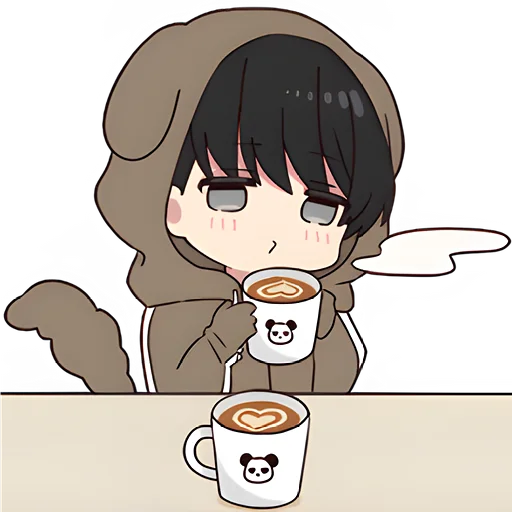☕️ Стикер «Юрудура тян Yurudara chan» для Telegram