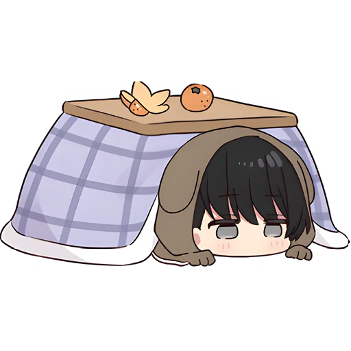 😔 Стикер «Юрудура тян Yurudara chan» для Telegram