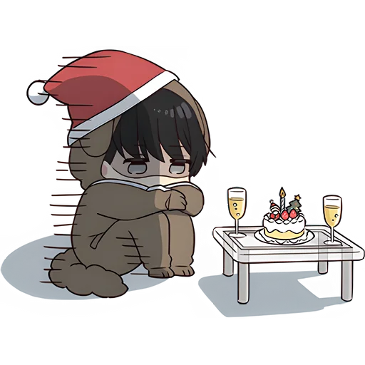 🥂 Стикер «Юрудура тян Yurudara chan» для Telegram