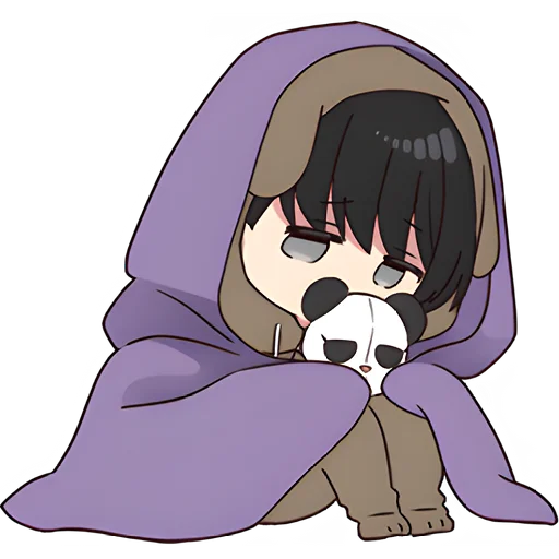 😔 Стикер «Юрудура тян Yurudara chan» для Telegram