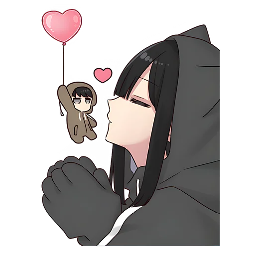 😘 Стикер «Юрудура-тян Yurudara-chan» для Telegram