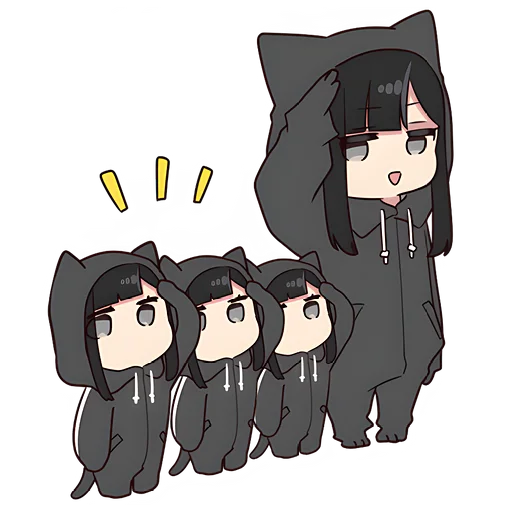 🫡 Стикер «Юрудура-тян Yurudara-chan» для Telegram