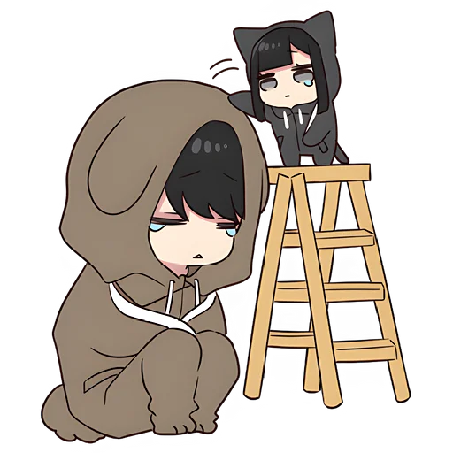 😢 Стикер «Юрудура-тян Yurudara-chan» для Telegram