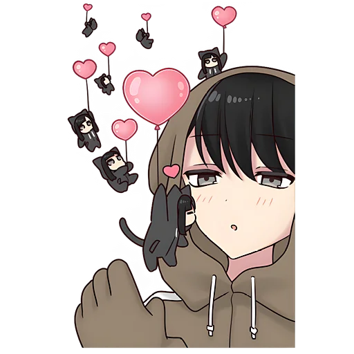 😘 Стикер «Юрудура-тян Yurudara-chan» для Telegram