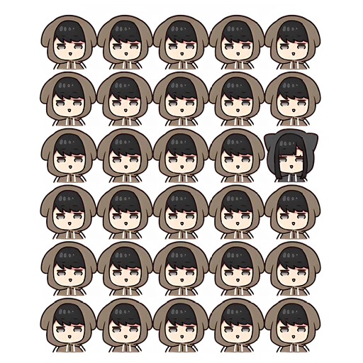 😳 Стикер «Юрудура-тян Yurudara-chan» для Telegram