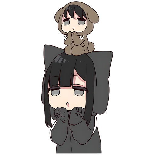 😍 Стикер «Юрудура-тян Yurudara-chan» для Telegram