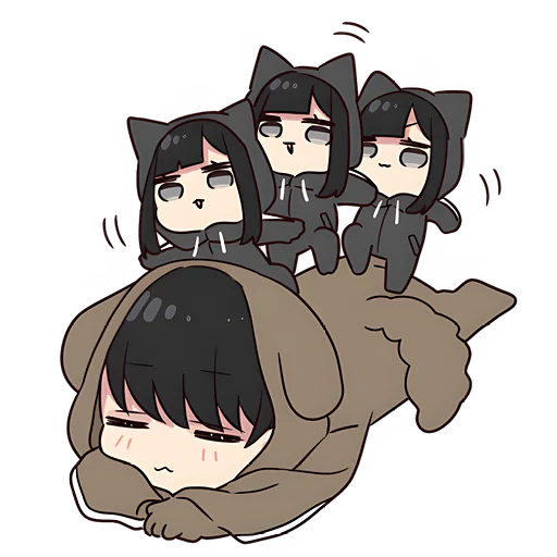 🤗 Стикер «Юрудура-тян Yurudara-chan» для Telegram