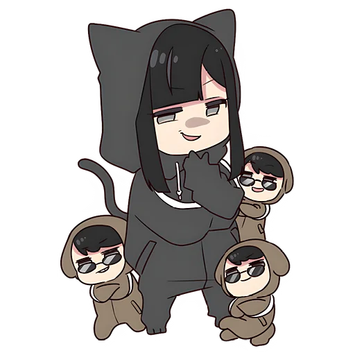 😏 Стикер «Юрудура-тян Yurudara-chan» для Telegram