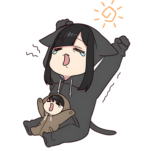 Стикерпак Юрудура-тян Yurudara-chan для Telegram — скачать
