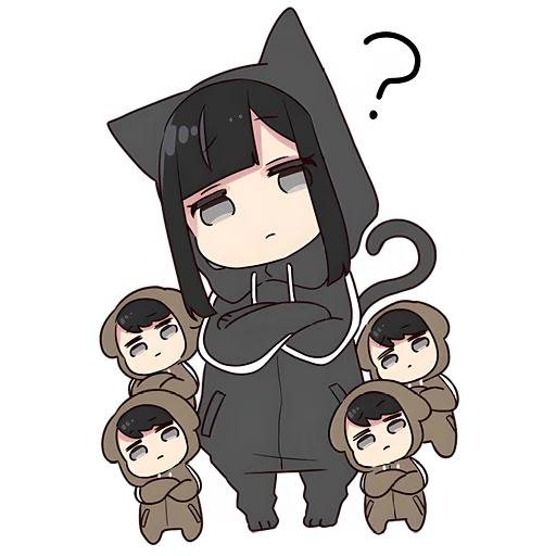 🤔 Стикер «Юрудура-тян Yurudara-chan» для Telegram