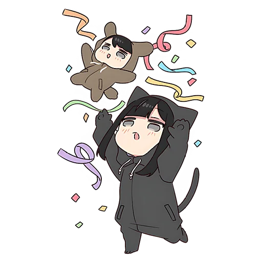 🥳 Стикер «Юрудура-тян Yurudara-chan» для Telegram