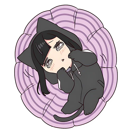 😊 Стикер «Юрудура-тян Yurudara-chan» для Telegram