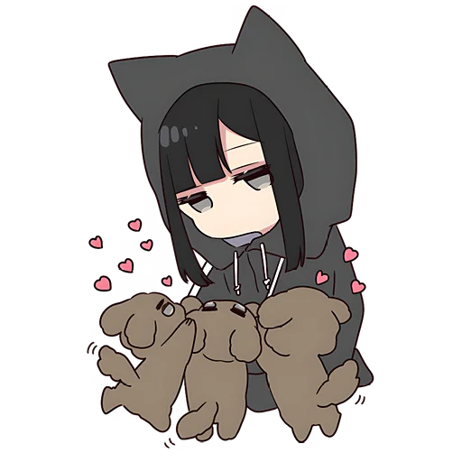 🥰 Стикер «Юрудура-тян Yurudara-chan» для Telegram