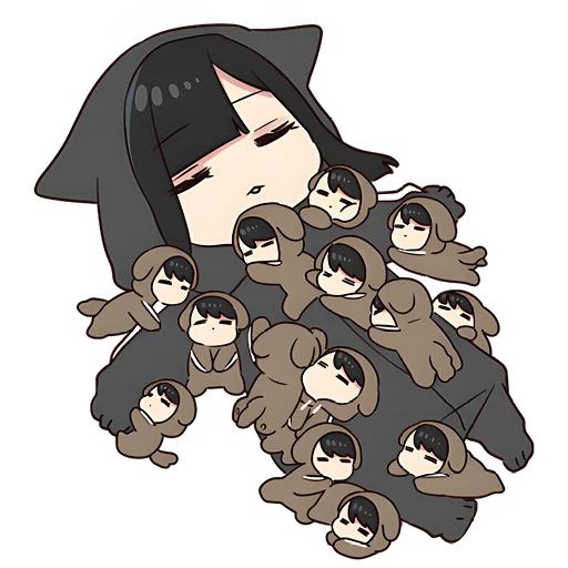 🤗 Стикер «Юрудура-тян Yurudara-chan» для Telegram