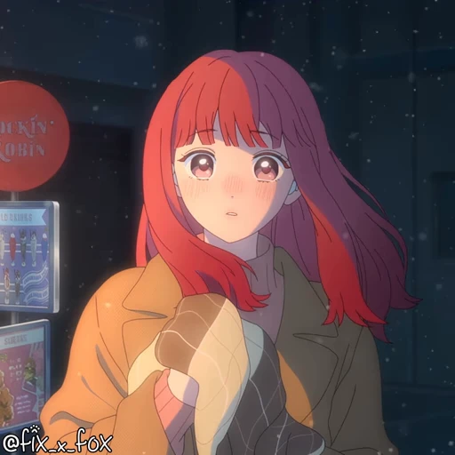 😍 Стикер «Yubisaki to Renren» для Telegram
