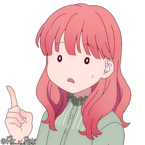 😥 Стикер «Yubisaki to Renren» для Telegram