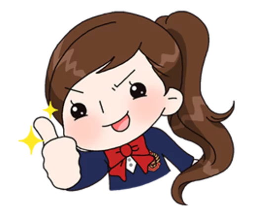 👍 Стикер «Yuko the Schoolgirl» для Telegram
