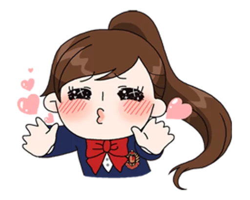 😚 Стикер «Yuko the Schoolgirl» для Telegram