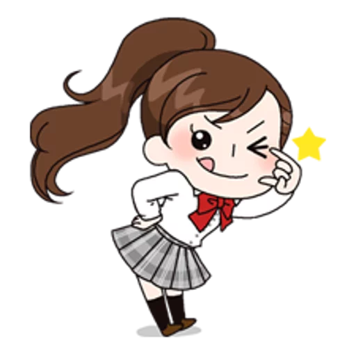 😉 Стикер «Yuko the Schoolgirl» для Telegram