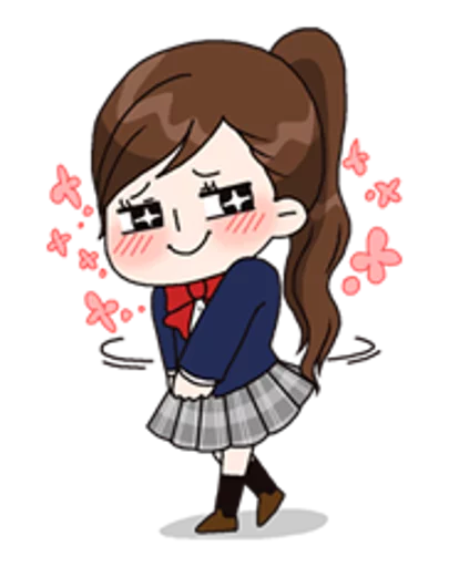 😳 Стикер «Yuko the Schoolgirl» для Telegram