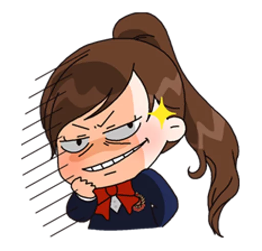 😏 Стикер «Yuko the Schoolgirl» для Telegram