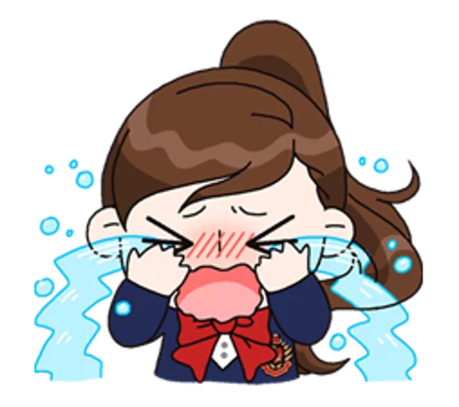 😭 Стикер «Yuko the Schoolgirl» для Telegram