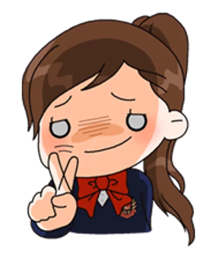 🙅 Стикер «Yuko the Schoolgirl» для Telegram