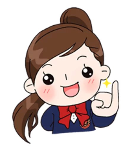 🤞 Стикер «Yuko the Schoolgirl» для Telegram