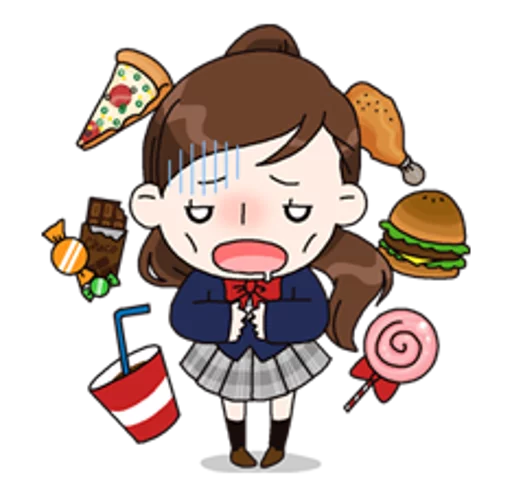 🤤 Стикер «Yuko the Schoolgirl» для Telegram