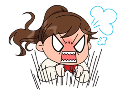 😡 Стикер «Yuko the Schoolgirl» для Telegram