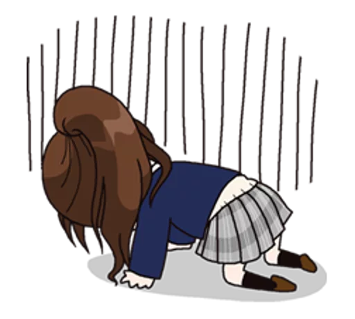 😞 Стикер «Yuko the Schoolgirl» для Telegram
