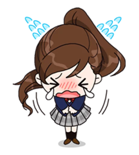 😔 Стикер «Yuko the Schoolgirl» для Telegram
