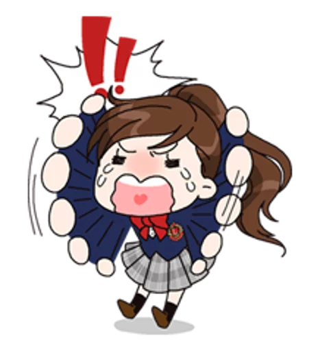 😭 Стикер «Yuko the Schoolgirl» для Telegram