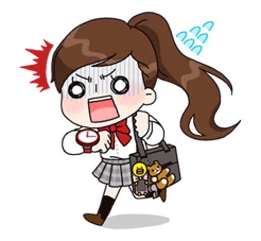 🏃 Стикер «Yuko the Schoolgirl» для Telegram