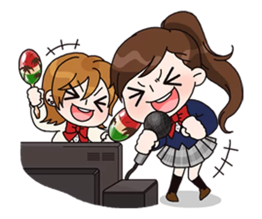 🎤 Стикер «Yuko the Schoolgirl» для Telegram