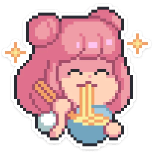🍝 Стикер «Yumiko chan • Юмико» для Telegram