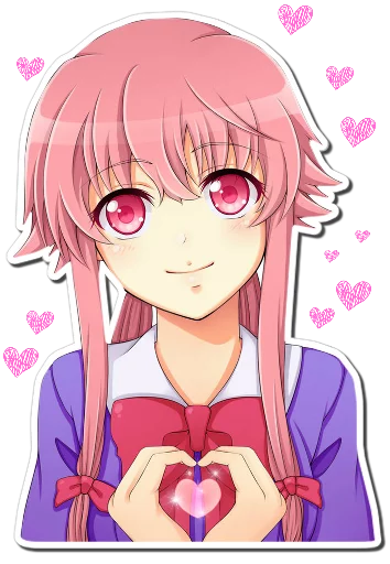 😍 Стикер «Yuno Gasai Future Diary» для Telegram