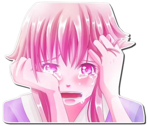 😭 Стикер «Yuno Gasai Future Diary» для Telegram