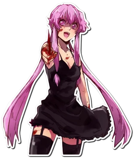 😃 Стикер «Yuno Gasai Future Diary» для Telegram
